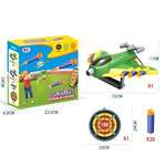 Jucaruie cu Lansator pentru Copii, Flippy, Lanseaza Manual, Tinta, Avion, 20 de Gloante din Material Moale, Joc