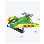 Jucaruie cu Lansator pentru Copii, Flippy, Lanseaza Manual, Tinta, Avion, 20 de Gloante din Material Moale, Joc