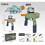 Mitraliera de jucarie electrica Flippy cu bile de hidrogen de gel, gun bluster, tragere in rafala, varsta peste 6 ani,