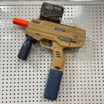 Mitraliera de jucarie electrica Flippy cu bile de hidrogen de gel, gun bluster, tragere in rafala, varsta peste 6 ani,