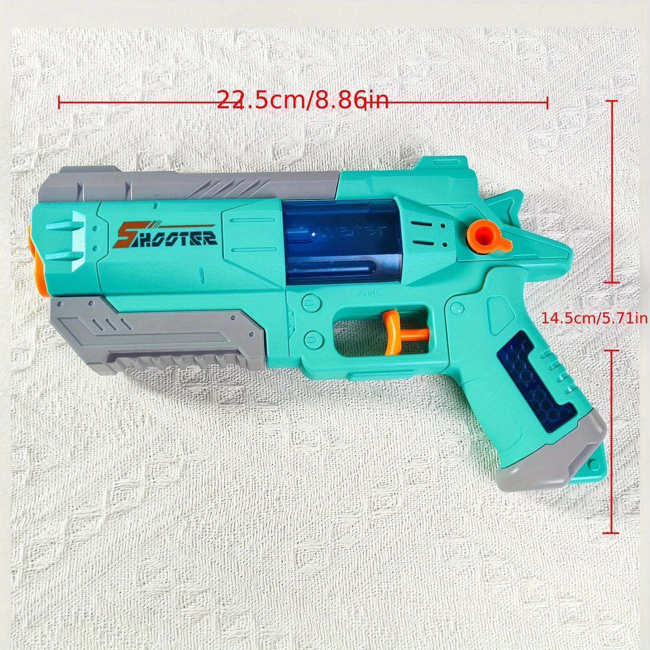 Pistol Manual cu Apa, Flippy, Jucarie Pistol cu Apa Sigur Pentru Copii, Design Nou S-Shooter Atractiv, 23 x 14.5 cm,