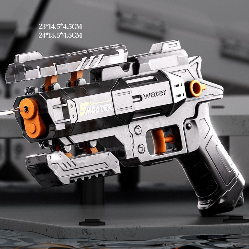 Pistol Manual cu Apa, Flippy, Jucarie Pistol cu Apa Sigur Pentru Copii, Design Nou S-Shooter Atractiv, 23 x 14.5 cm,