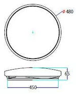 Plafoniera LED 36W 2160lm 3in1 alb cald-neutru-rece 480x65mm V-TAC