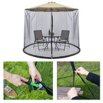 Plasa anti-tantari si insecte Flippy, pentru umbrela de soare, inaltime 2.4 m, diametru 3.8 metri, circumferinta negru
