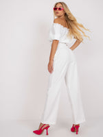 Pantaloni damă alb