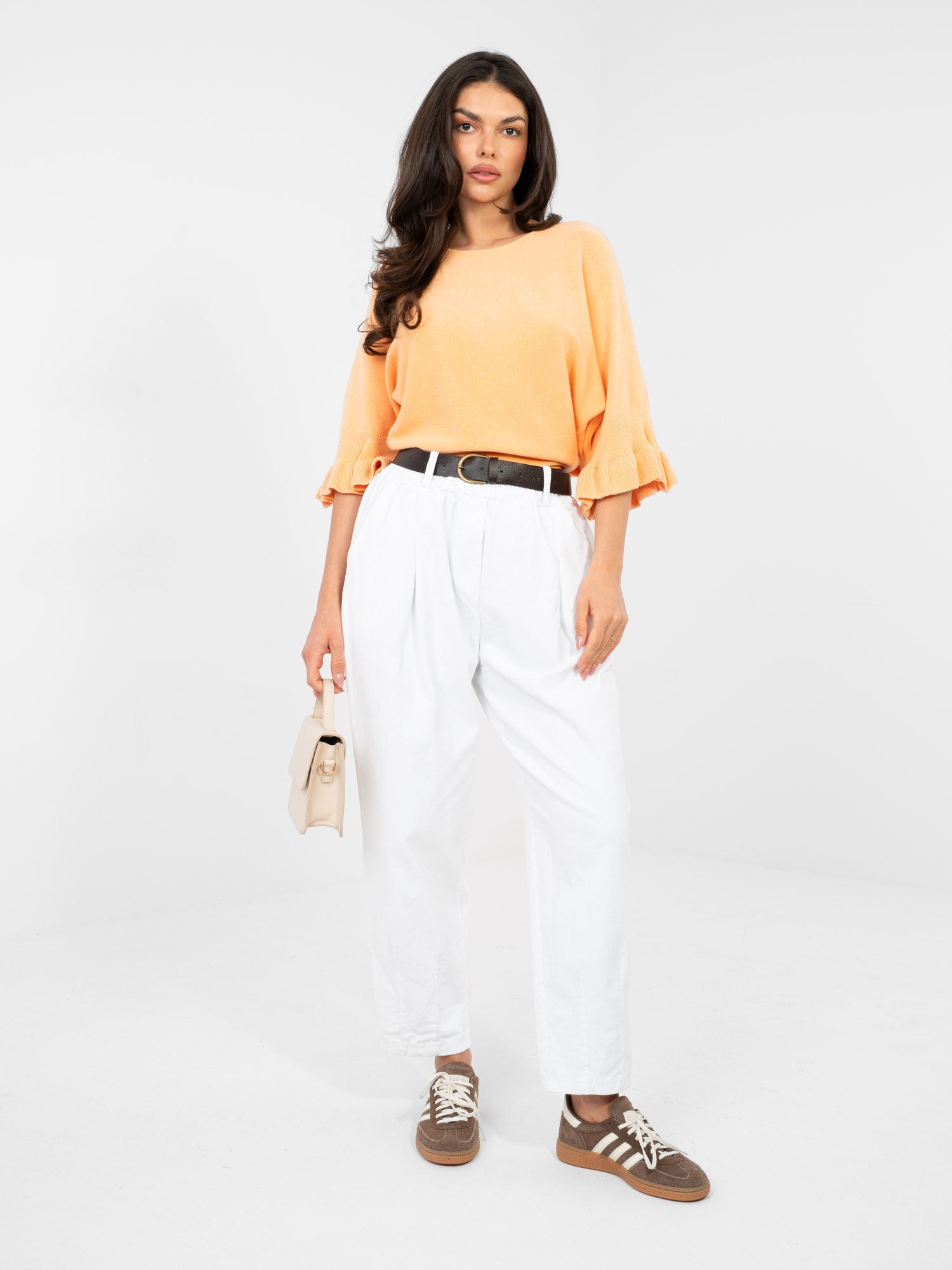 Pantaloni damă alb