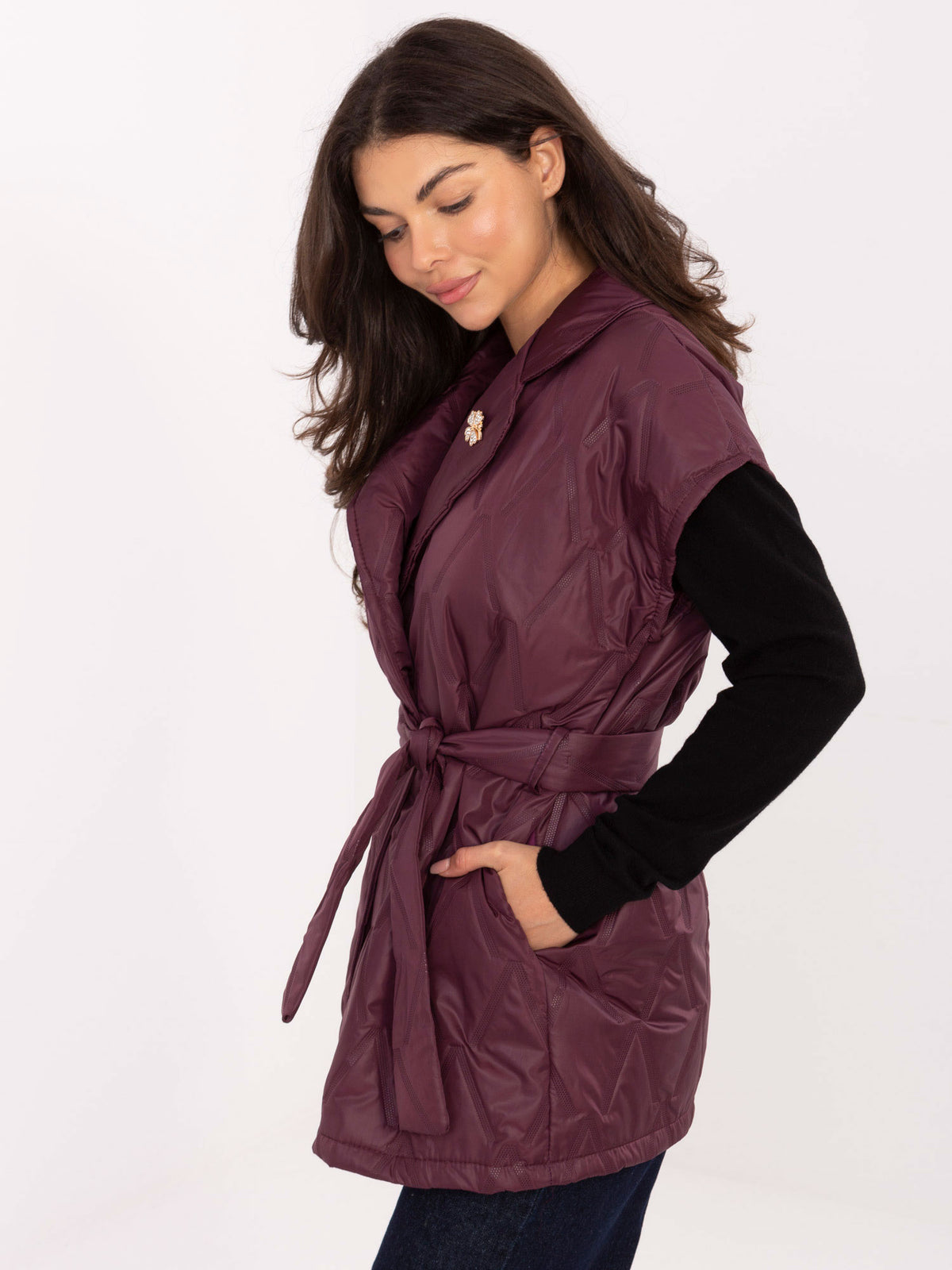 Vestă damă burgundy