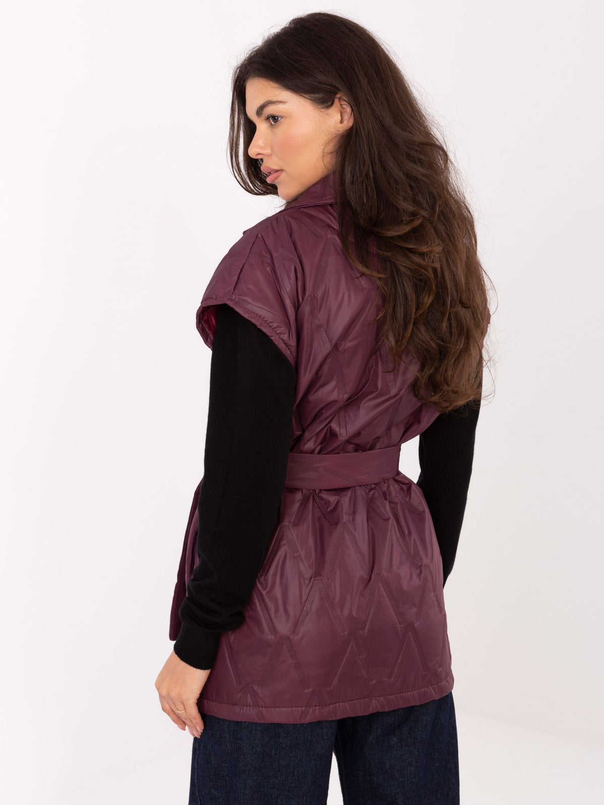 Vestă damă burgundy