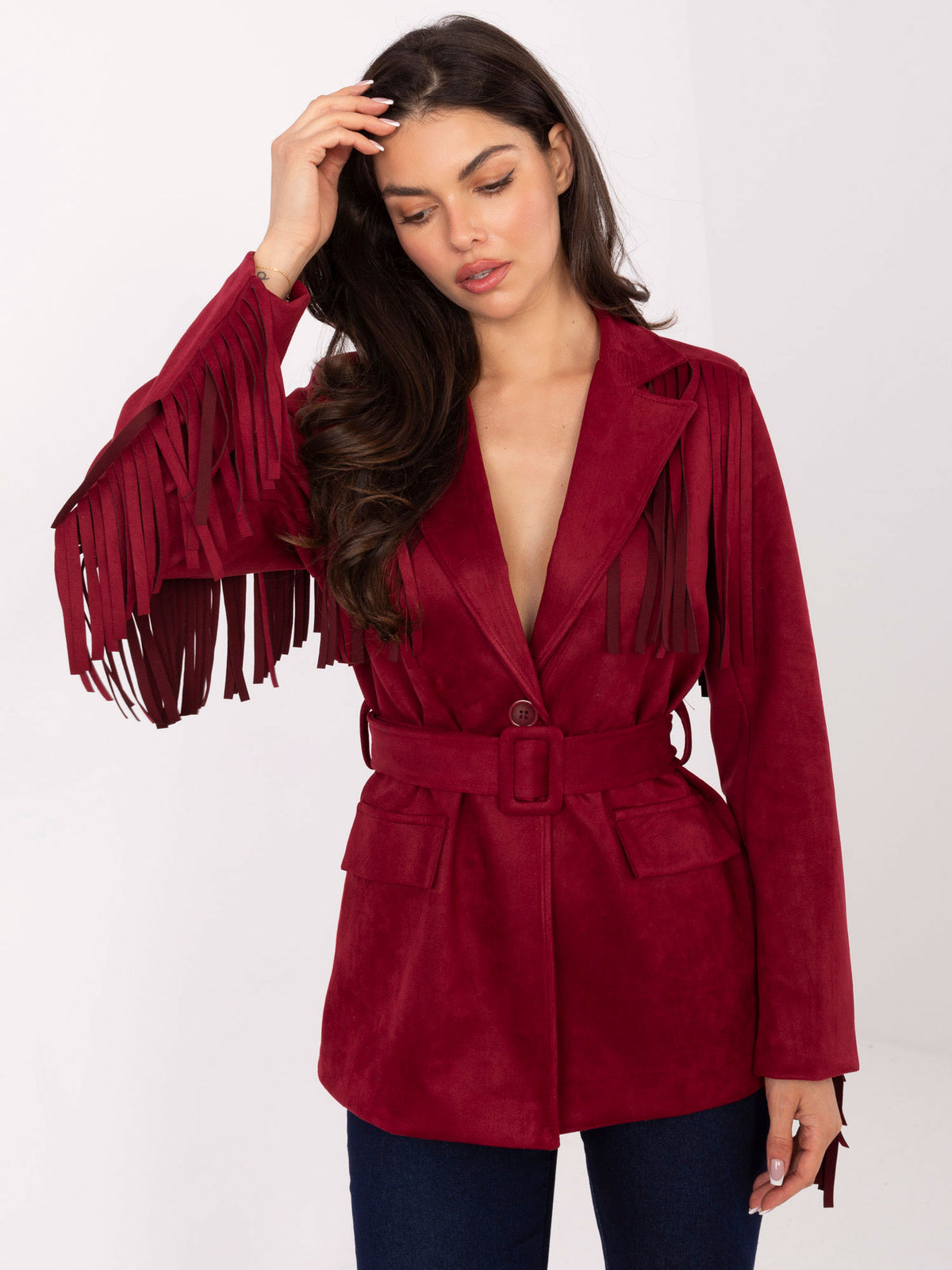 Palton damă burgundy