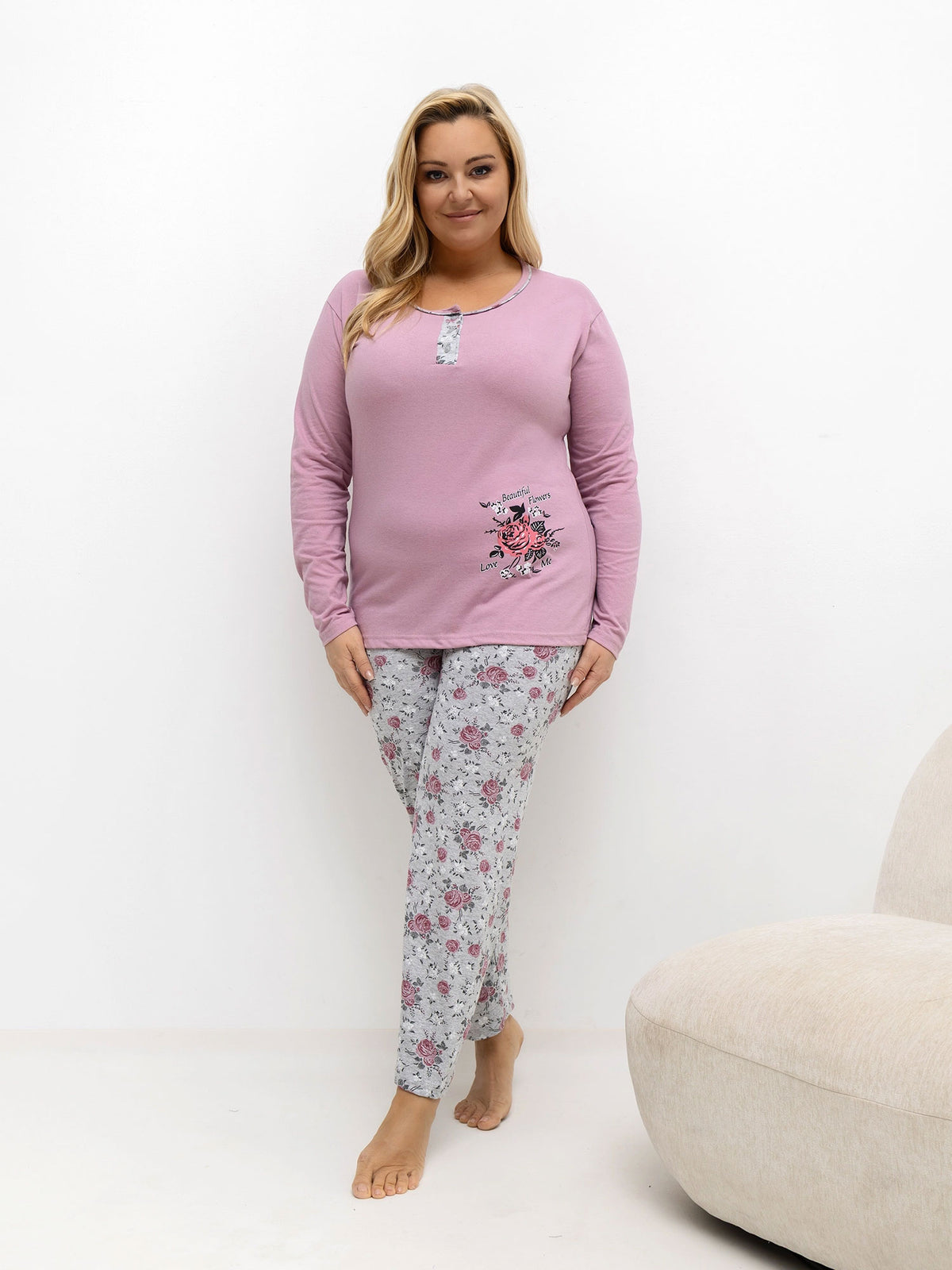 Pijamale roz inchis