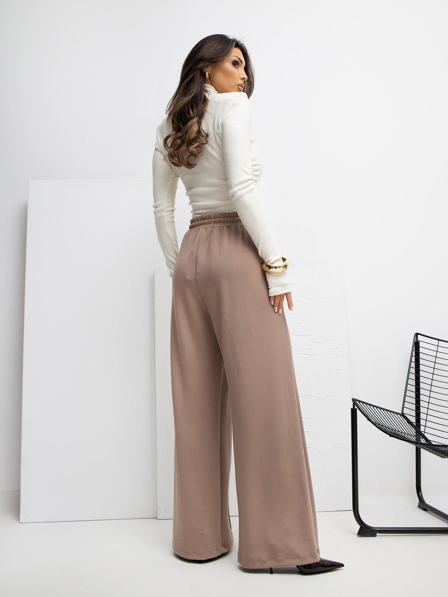 Pantaloni de trening damă bej închis