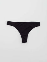 Thong negru din bumbac