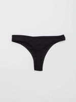 Thong negru din bumbac