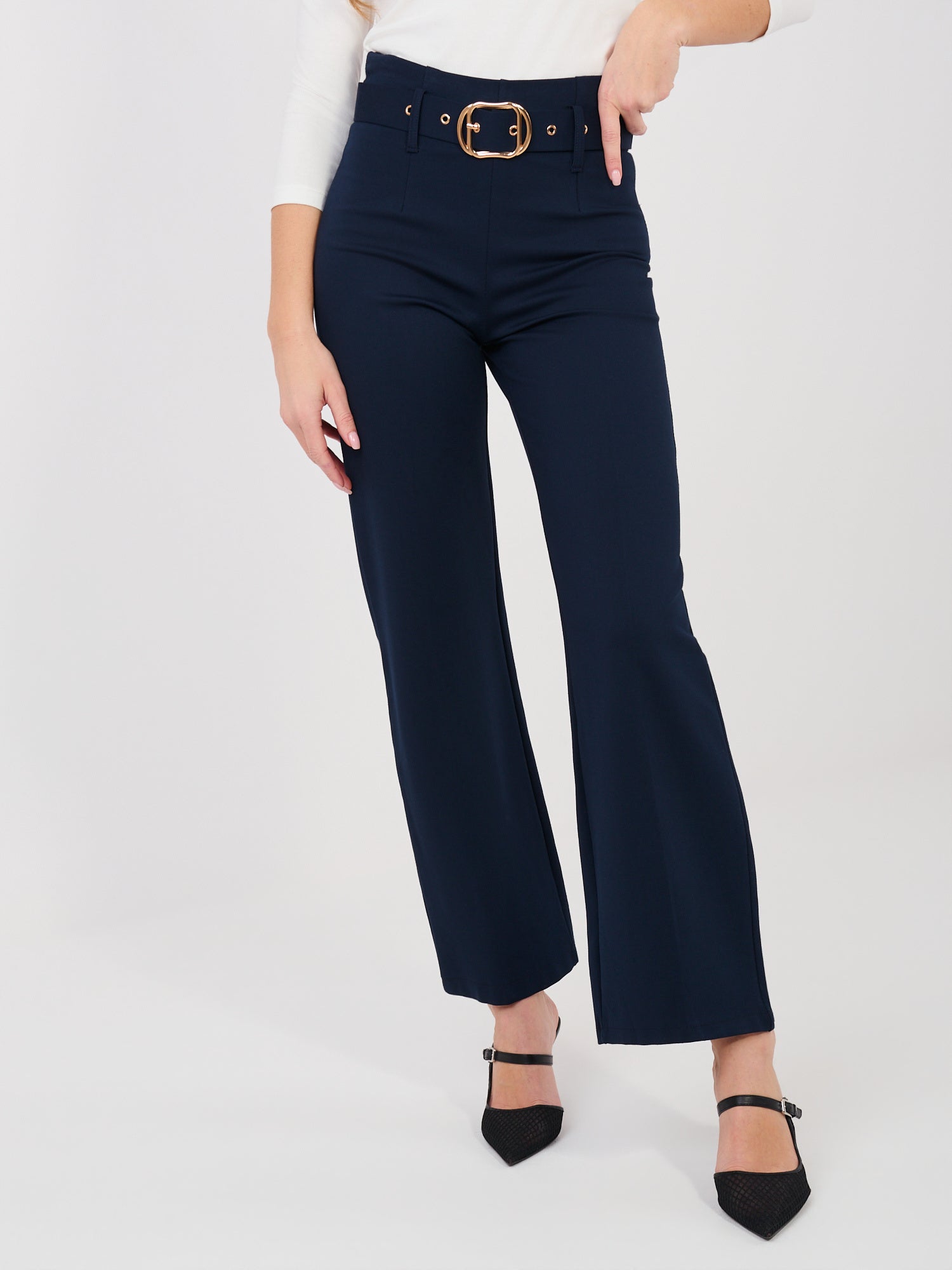 Pantaloni damă bleumarin