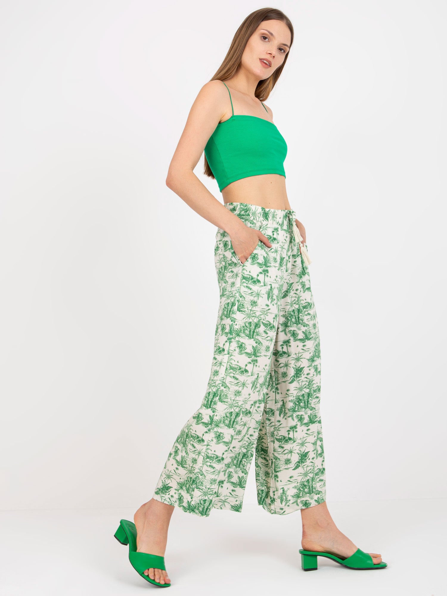 Pantaloni damă bej deschis