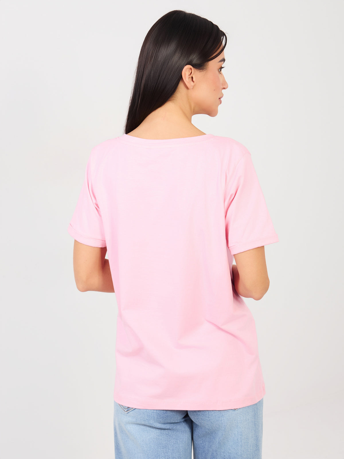 Tricou damă roz deschis