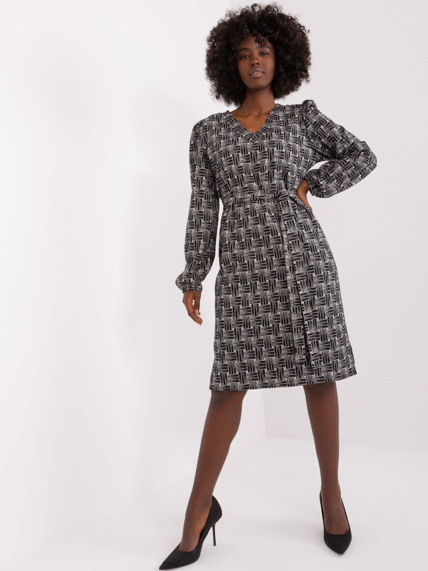Rochie damă gri negru