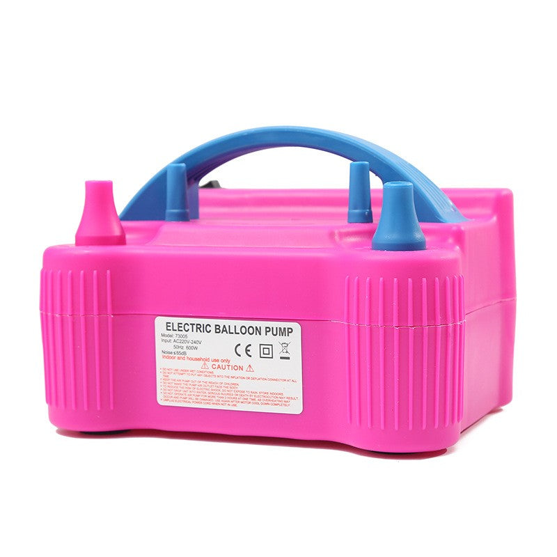 Pompa Electrica Pentru Umflat Baloane, 600 W, Roz cu albastru