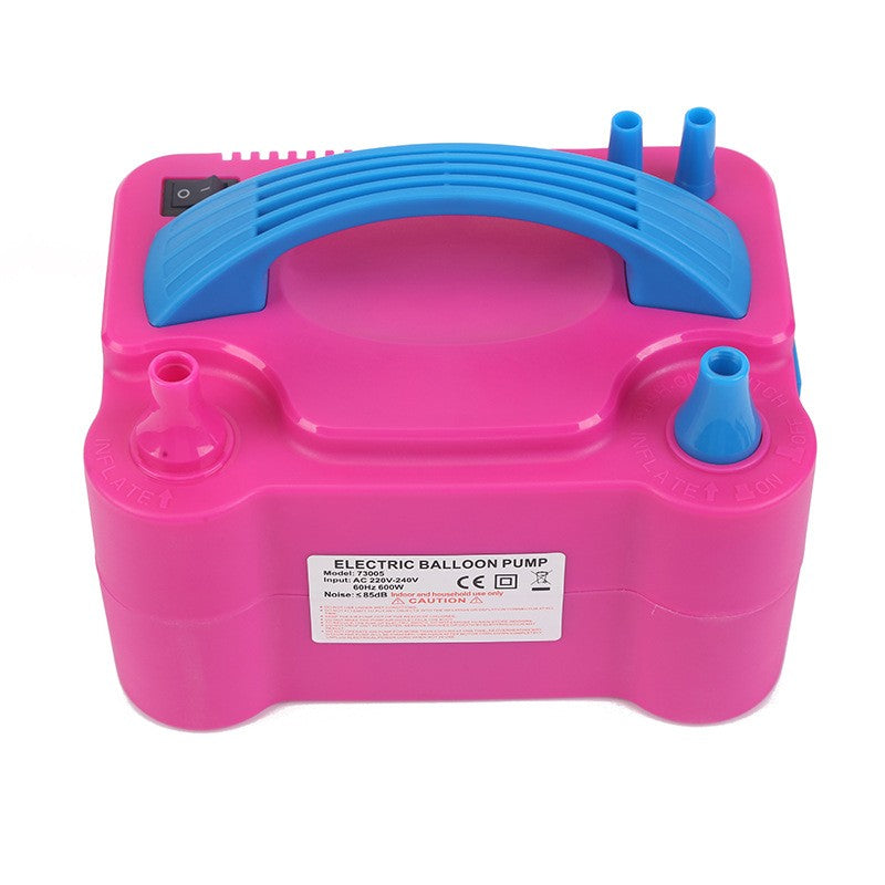 Pompa Electrica Pentru Umflat Baloane, 600 W, Roz cu albastru