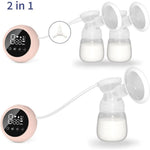 Pompa de San Electrica 2 in 1, Flippy, cu 2 Biberoane, Capacitate 180 ml, Incarcare USB Tip C, 1200 mAh, 2 Moduri, 9