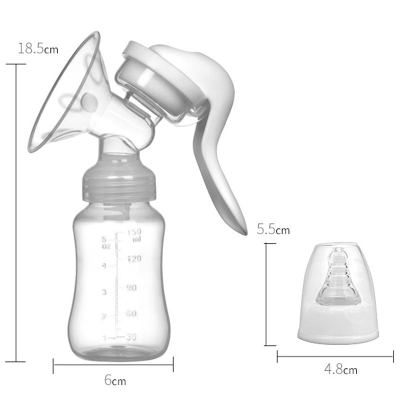 Pompa de San Manuala Multifunctionala, Flippy, Portabila, cu Tetina pentru Biberon, Anti-Scurgere, Anti-Reflux, 18.5x6