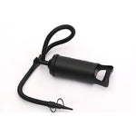 Pompa manuala pentru umflat obiecte gonflabile , colace , saltele , cu 3 adaptori pentru interconectare si furtun,