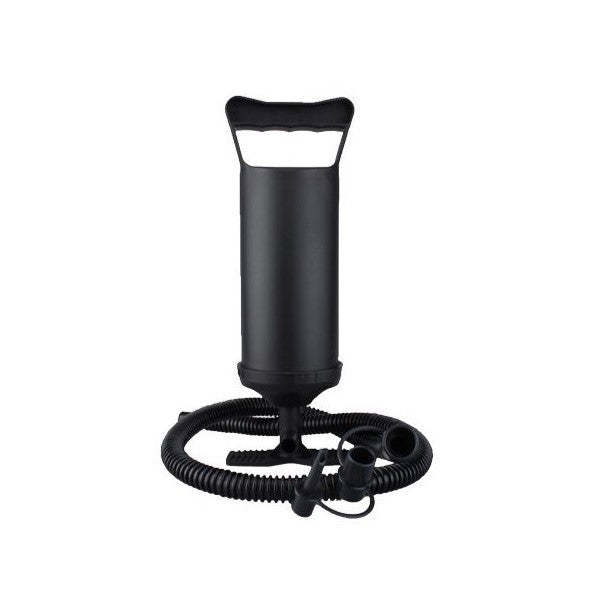 Pompa manuala pentru umflat obiecte gonflabile , colace , saltele , cu 3 adaptori pentru interconectare si furtun,