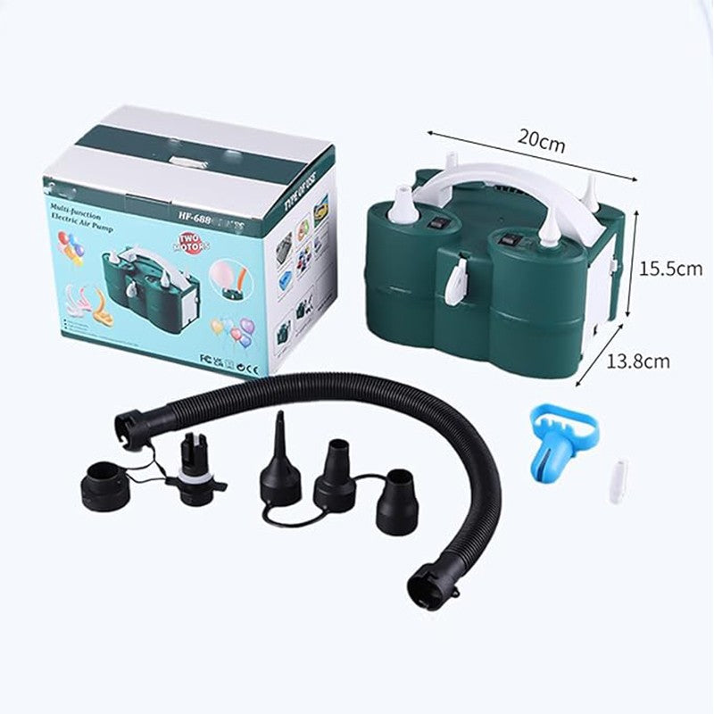 Pompa Electrica de Umflat Baloane, Flippy, cu Doua Iesiri, Accesorii Incluse, 220V, Putere 600W, Accesorii petrecere,