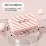 Cutie Medicamente, Flippy, Roz, 7 Compartimente, Portabila si Compacta, 11x7.2x3.5 cm, Ideala pentru Uzul Cotidian