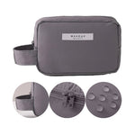 Portfard, Flippy, cu Maner, Material Impermeabil, pentru Cosmetice, 16 x 11 x 7 cm, Gri