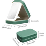 Portfard, Flippy, Geanta Cosmetice, cu Oglinda LED, 3 Moduri de Lumina, Incarcare USB, Baterie 1200 mAh, pentru