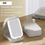Portfard, Flippy, Geanta Cosmetice, cu Oglinda LED, 3 Moduri de Lumina, Incarcare USB, Baterie 1200 mAh, pentru
