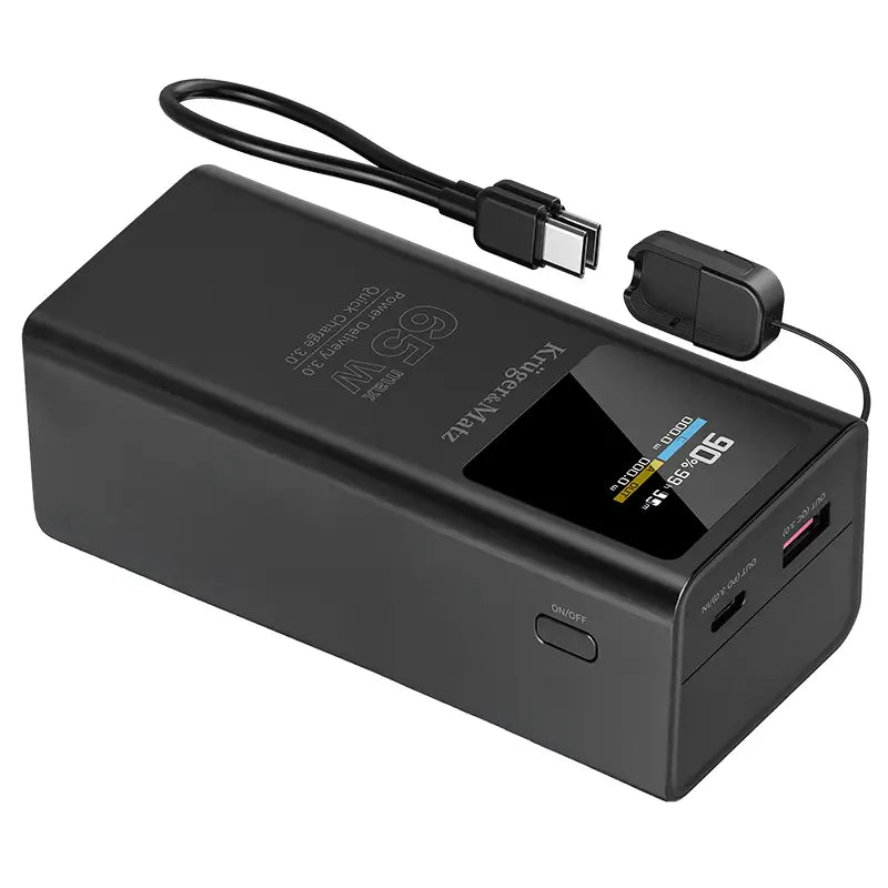 Power Bank 20000mAh 65W QC3.0 PD3.0 USB-C /USB-A Afisaj LCD Kruger&Matz KM0914