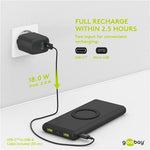 Power Bank acumulator extern wireless 10000mAh USB TYPE C PD QC3.0 Fast Charger Goobay