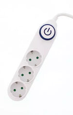 Prelungitor 3 prize 5m alb cu intrerupator cablu 3xG1.5mmp Well