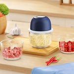 Tocator Electric pentru Bucatarie, Flippy, Model Presa Electrica pentru Legume Fructe Carne Umpluturi Sosuri, Otel