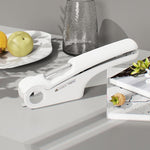 Presa Multifunctionala pentru Usturoi 4in1, Flippy, Presa, Feliator, Desfacator de Borcane, Curatator Fructe/Legume, 22