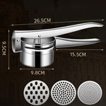 Presa Storcator pentru Fructe si Legume, Flippy, Zdrobitor Manual, Inox, 3 Discuri Interschimbabile, Usor de Stors si