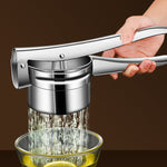 Presa Storcator pentru Fructe si Legume, Flippy, Zdrobitor Manual, Inox, 3 Discuri Interschimbabile, Usor de Stors si