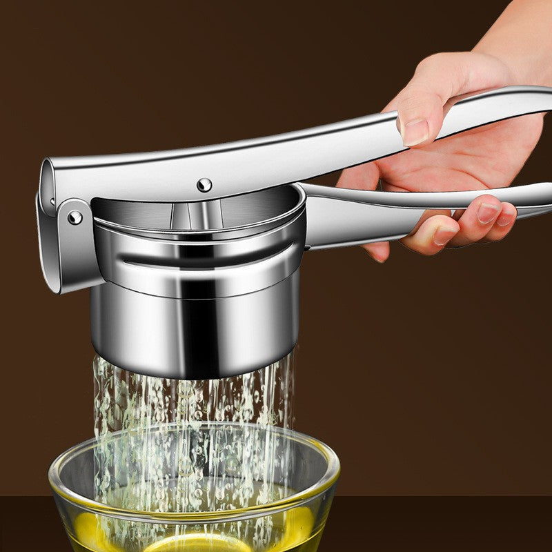 Presa Storcator pentru Fructe si Legume, Flippy, Zdrobitor Manual, Inox, 3 Discuri Interschimbabile, Usor de Stors si