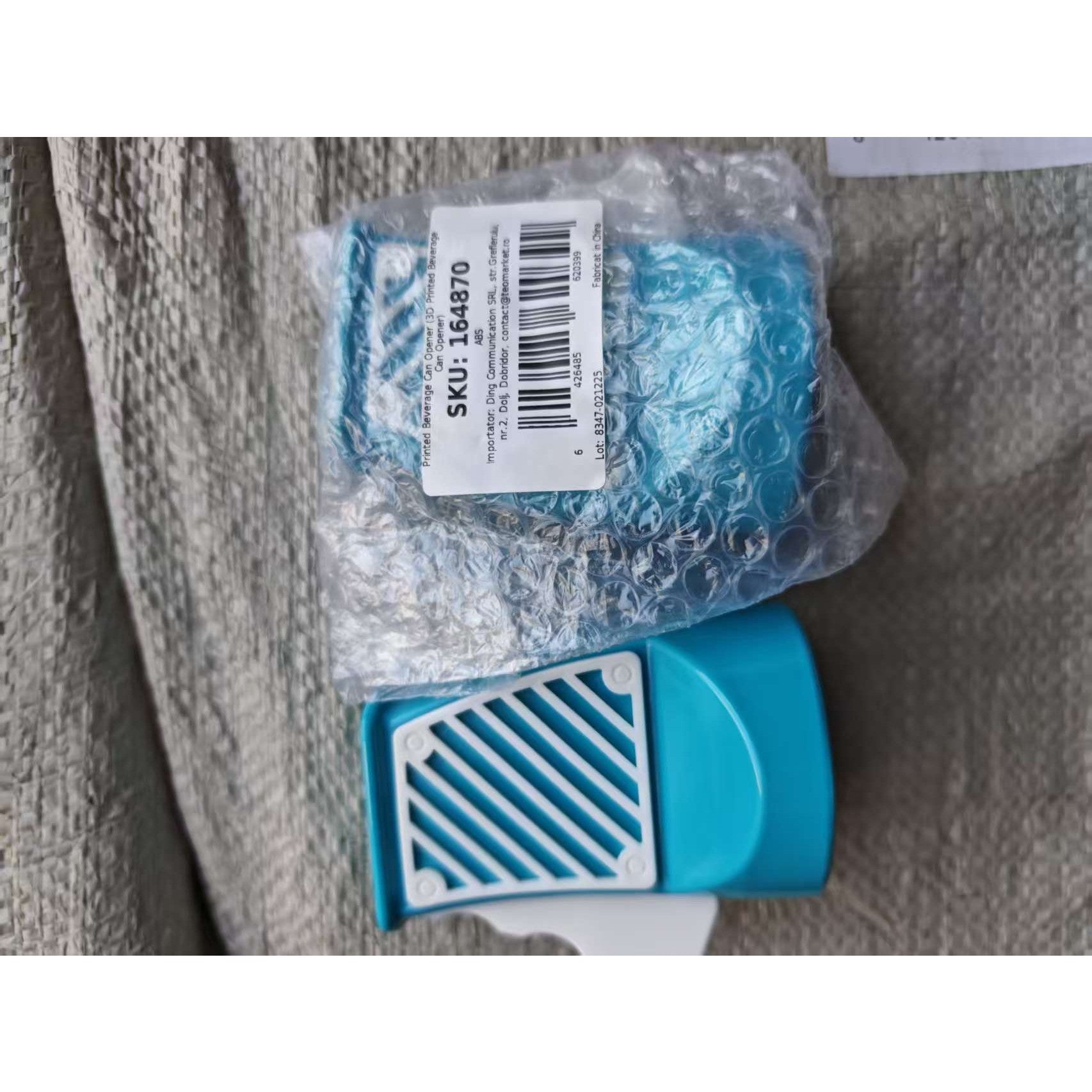 Desfacator Doze, Flippy, din ABS, 10.7 x 8 cm, Manual, Albastru Deschis/Alb