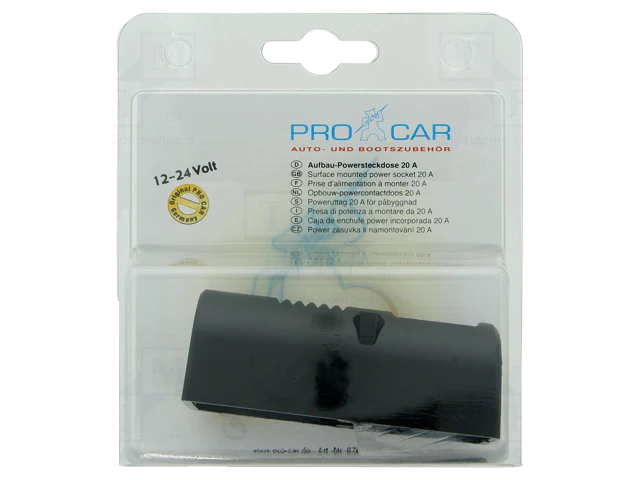 Priza bricheta auto mama x1 16A 12-24V DC montare pe panou PRO CAR 67614000