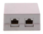 Priza dubla UTP cat6 RJ45 neecranat pe tencuiala Well