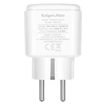 Priza Kruger&Matz KM2202-W SMART WI-FI CONNECT P4 TUYA 3680W 16A Monitorizeaza consum energie