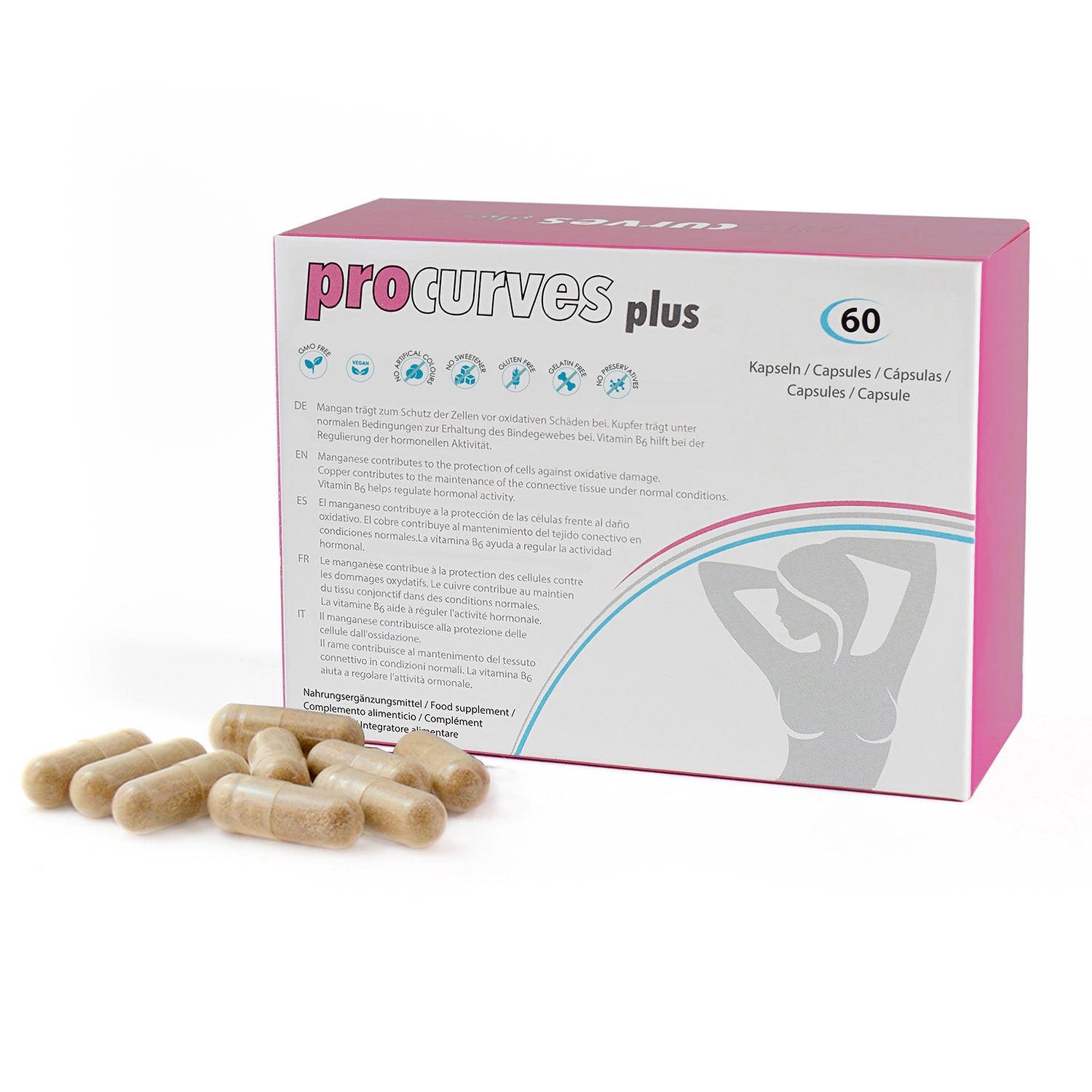 Procurves, Procurves+, Breast Enlargement, Capsule, 60 Capsules