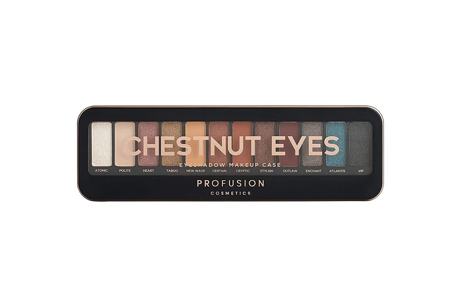 Profusion, Chestnut Eyes, Paletă de farduri de ochi, 12 nuanțe, 25 g - Olmarkt