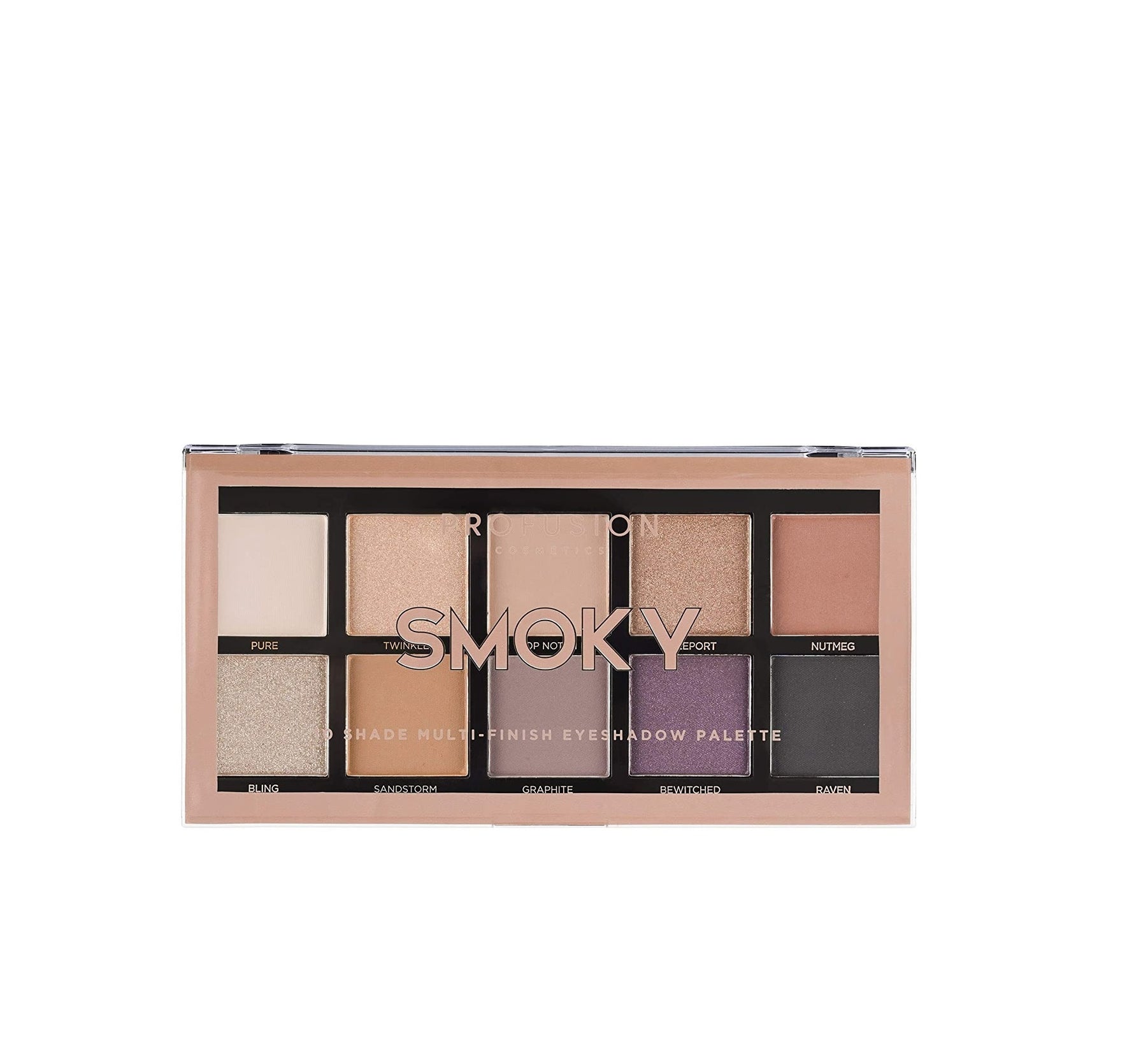 Profusion, Smoky, Paletă de farduri de ochi, 10 nuanțe, 25 g - Olmarkt