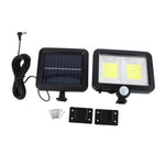 Lampa solara Flippy cu senzor de miscare, 108 COB LED, 2 grile, ip65, negru