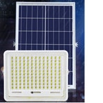 Proiector LED cu Panou Solar Flippy, Senzor de lumina Waterproof, 200W, 29x23 cm, suport U inclus, panou afisaj nivel