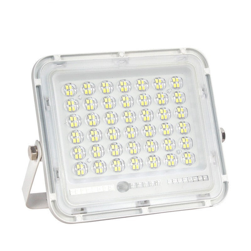 Proiector LED cu Panou Solar Flippy, Senzor de lumina Waterproof, 200W, 29x23 cm, suport U inclus, panou afisaj nivel